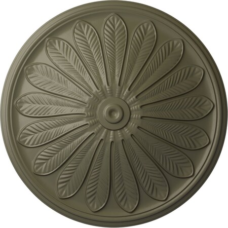 Ekena Millwork Brontes Ceiling Medallion (Fits Canopies up to 3 5/8"), 25 1/2"OD x 5 1/2"P, Spartan Stone CM25BRSSF